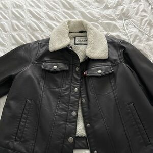 Levis black with Sherpa lining jacket